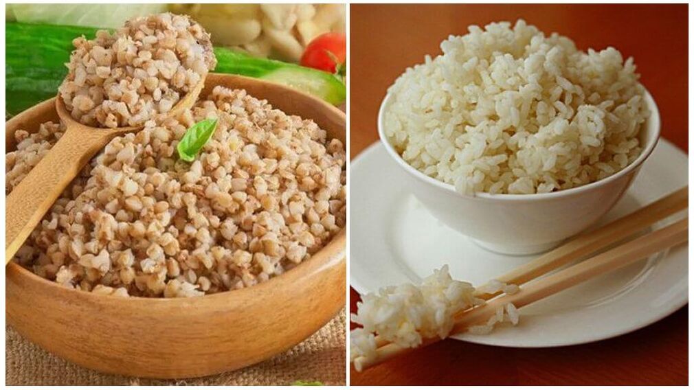 Dieta de trigo sarraceno y arroz para la gota. 