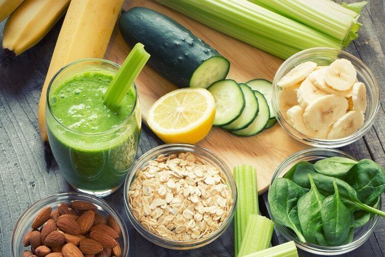 Frutas y verduras segundos con nutrición adecuada